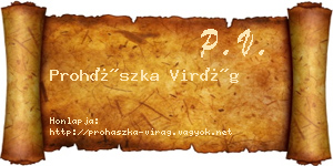 Prohászka Virág névjegykártya